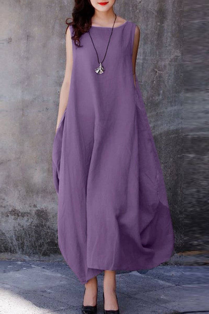 COTTON AND LINEN LOOSE SWING POCKET DRESS Designs By Anna J LLC COTTON AND LINEN LOOSE SWING POCKET DRESS Designs By Anna J LLC