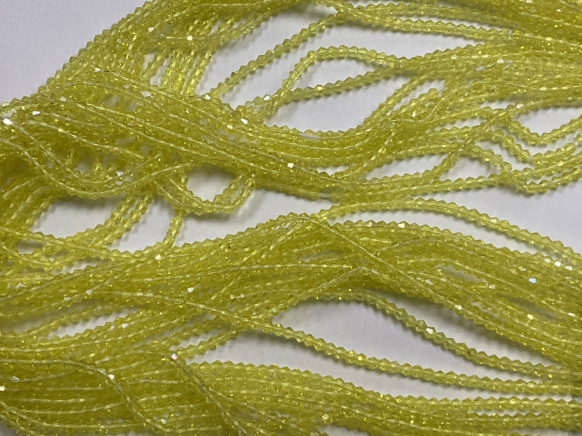 Lemon Yellow Iridescent Diamond Waistbead