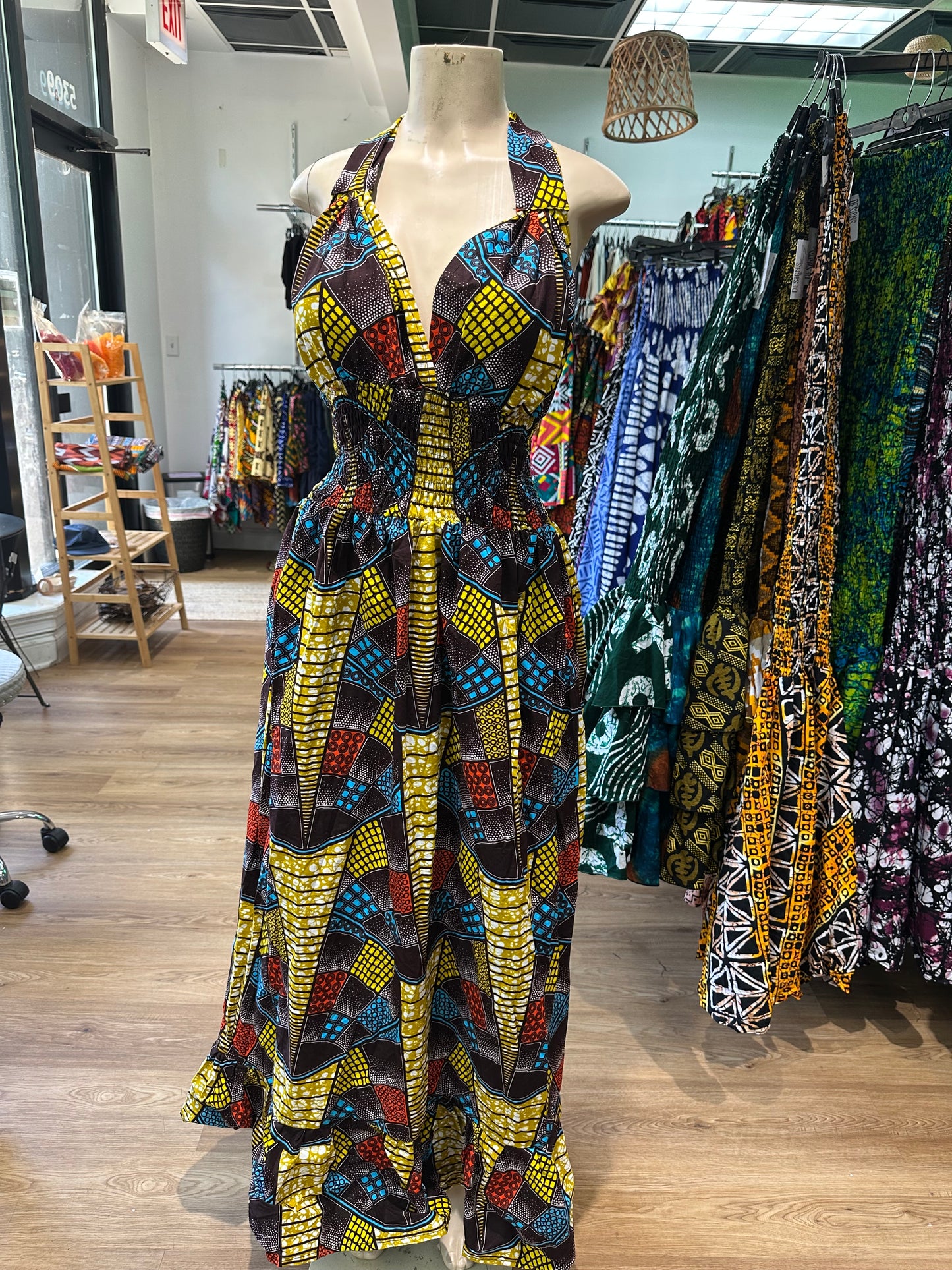 Halter backless dress
