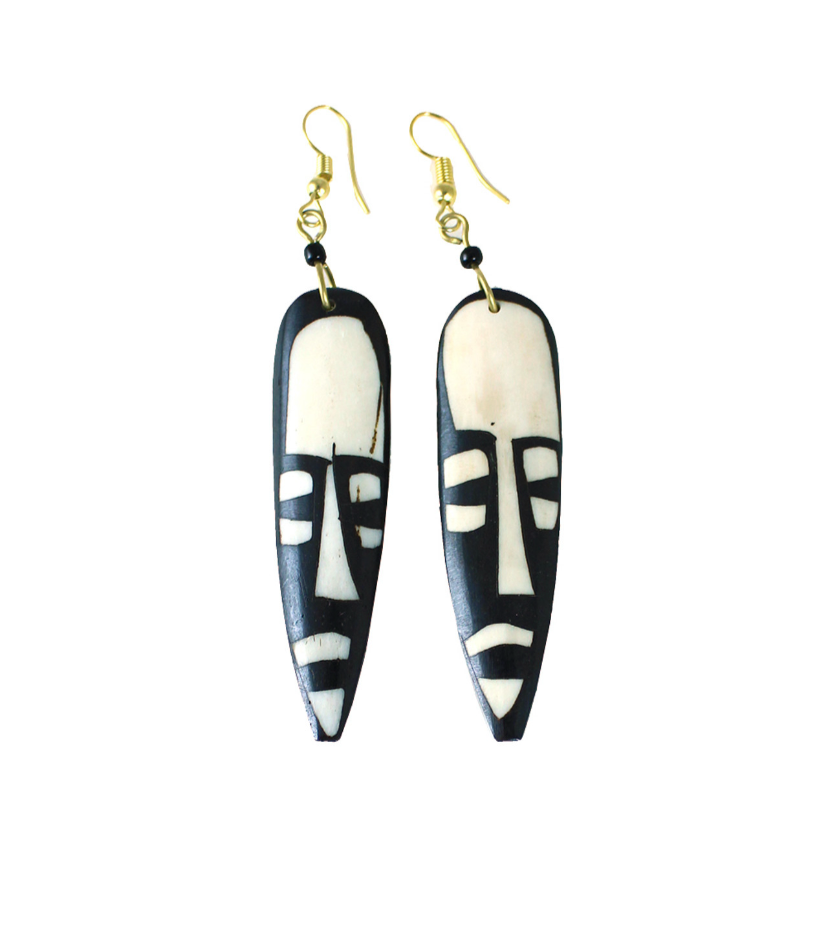 African Bone Nake Eaarings