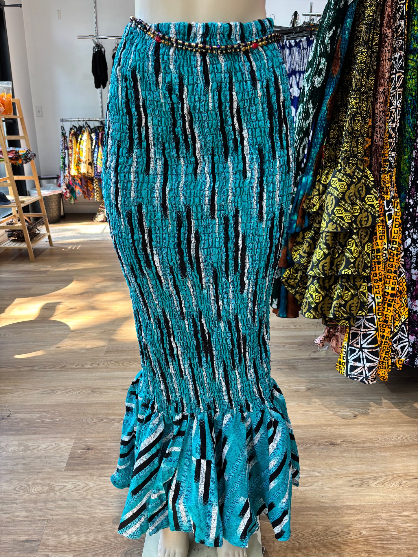 Sleeveless tube dress blue