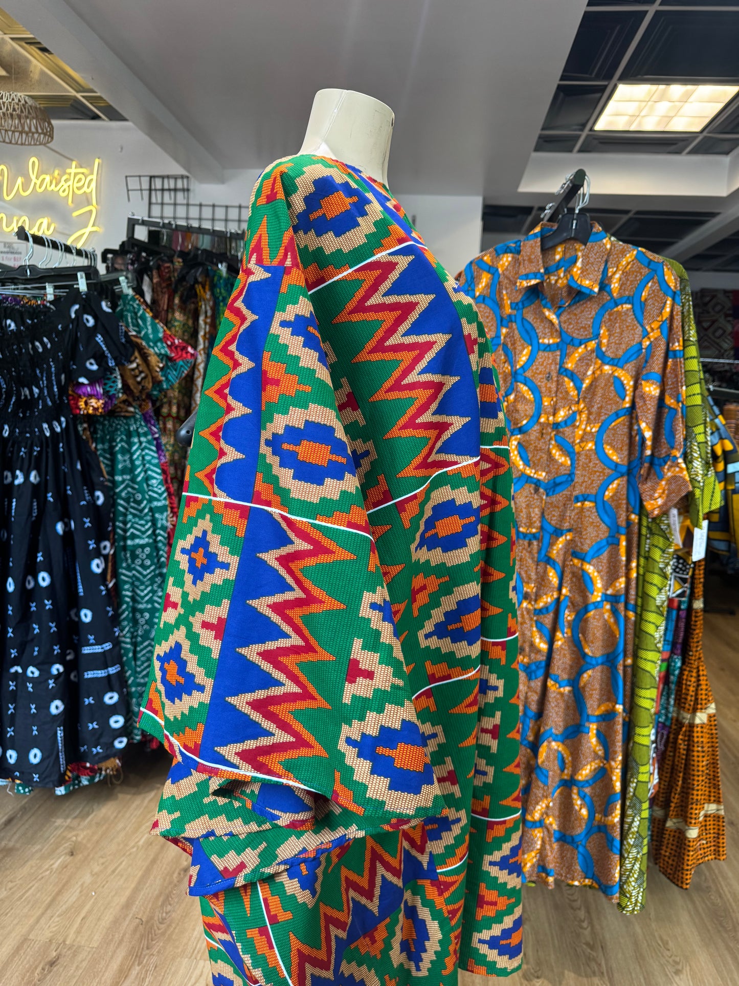 Batwing dress rainbow