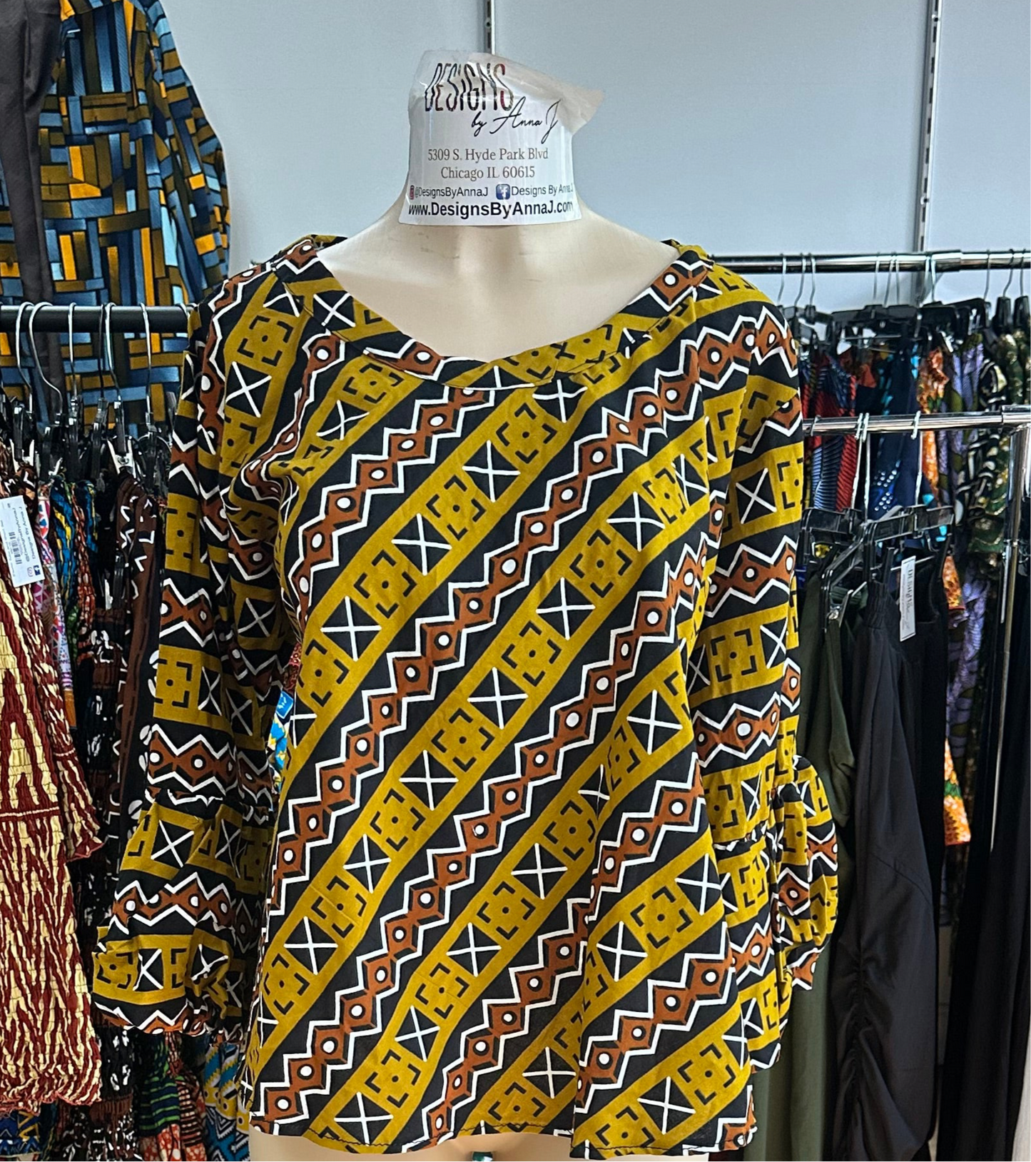 Long Puff Sleeve Top