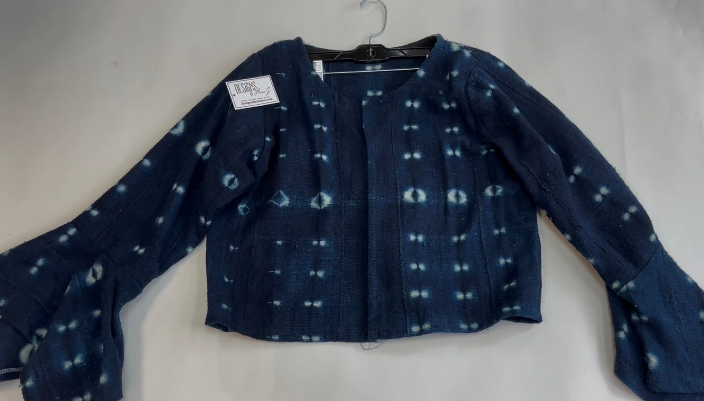 Flare Sleeve Mudcloth Jacket