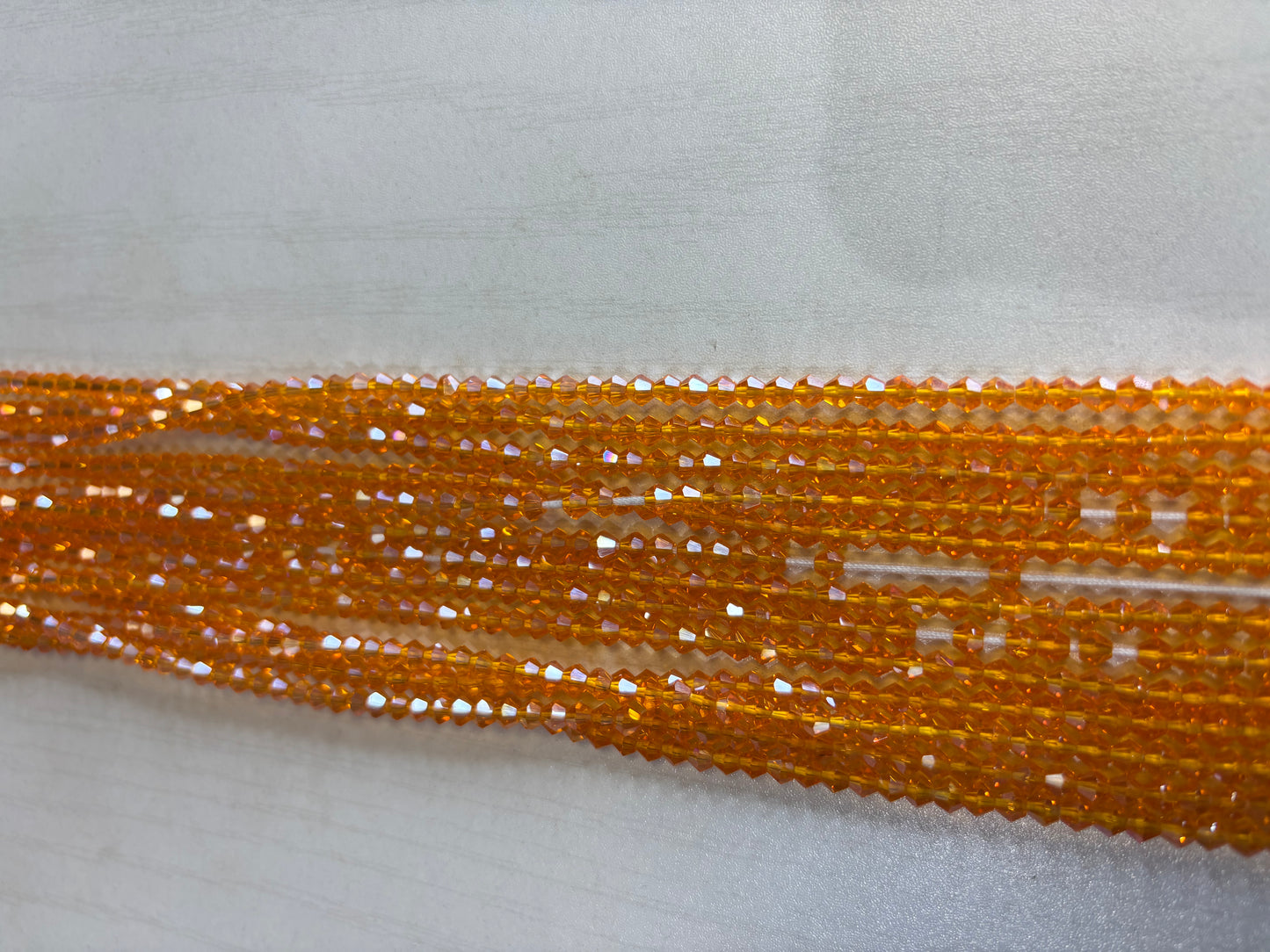 Orange Tiny Diamond Bead Waistbead