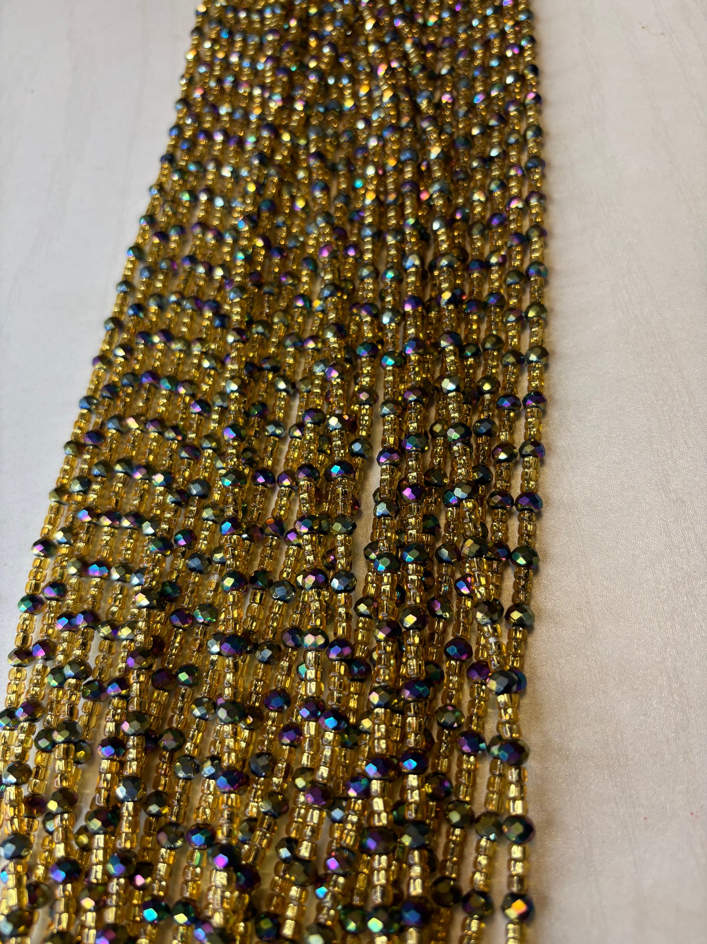 Gold with iridescent Waistbead