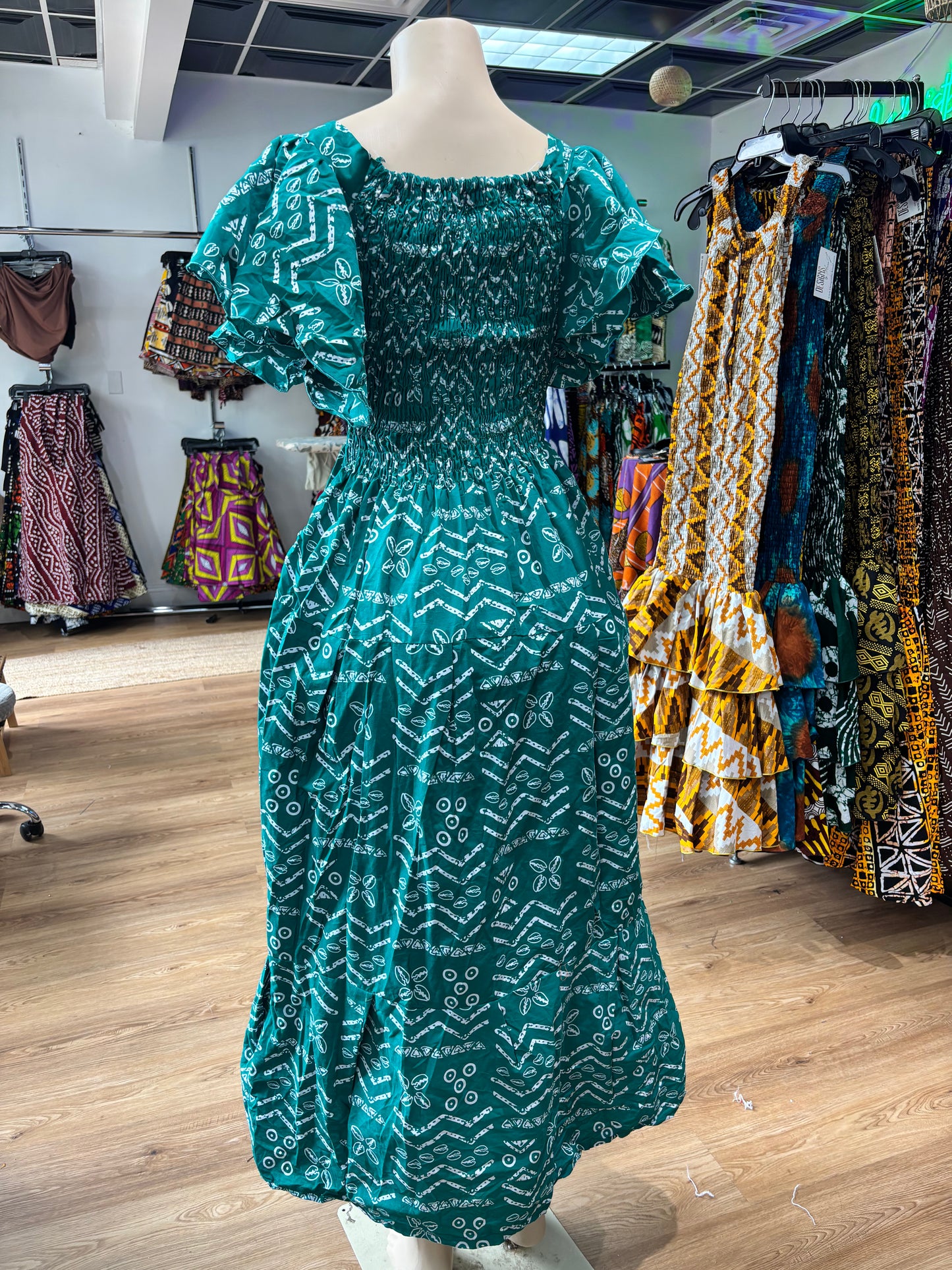 Flare Sleeve Long Dress