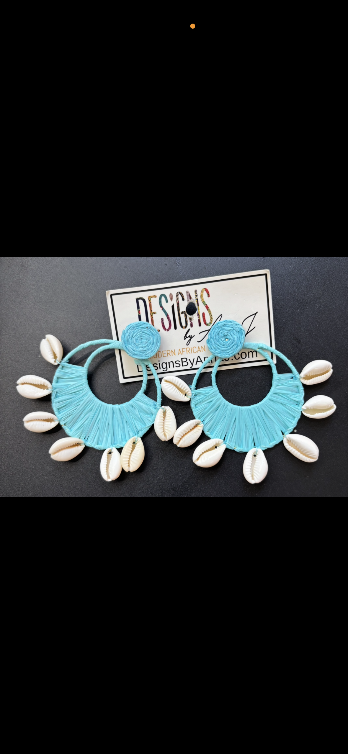 Cowrie Earrings Blue