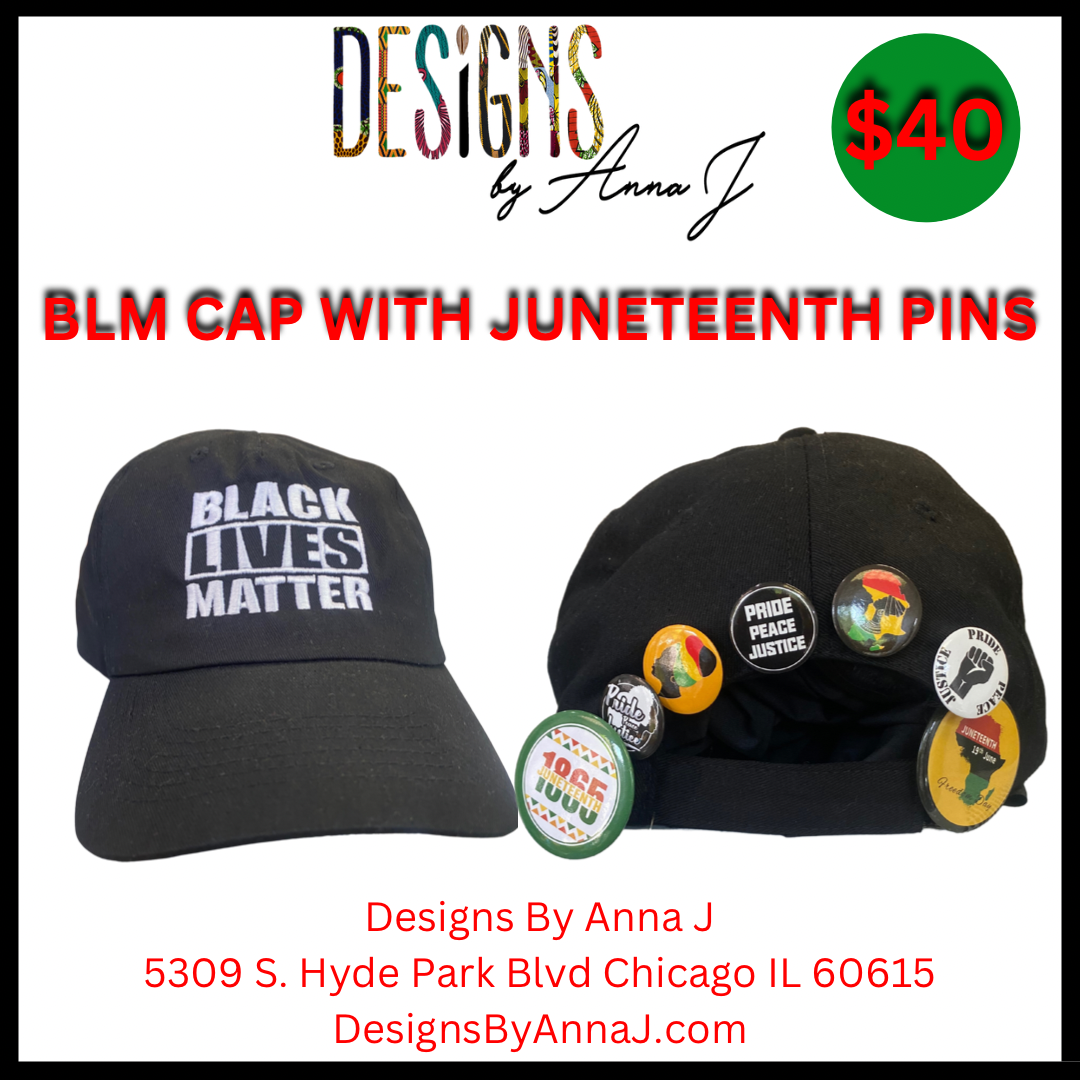 BLM JUNETEENTH PIN CAP