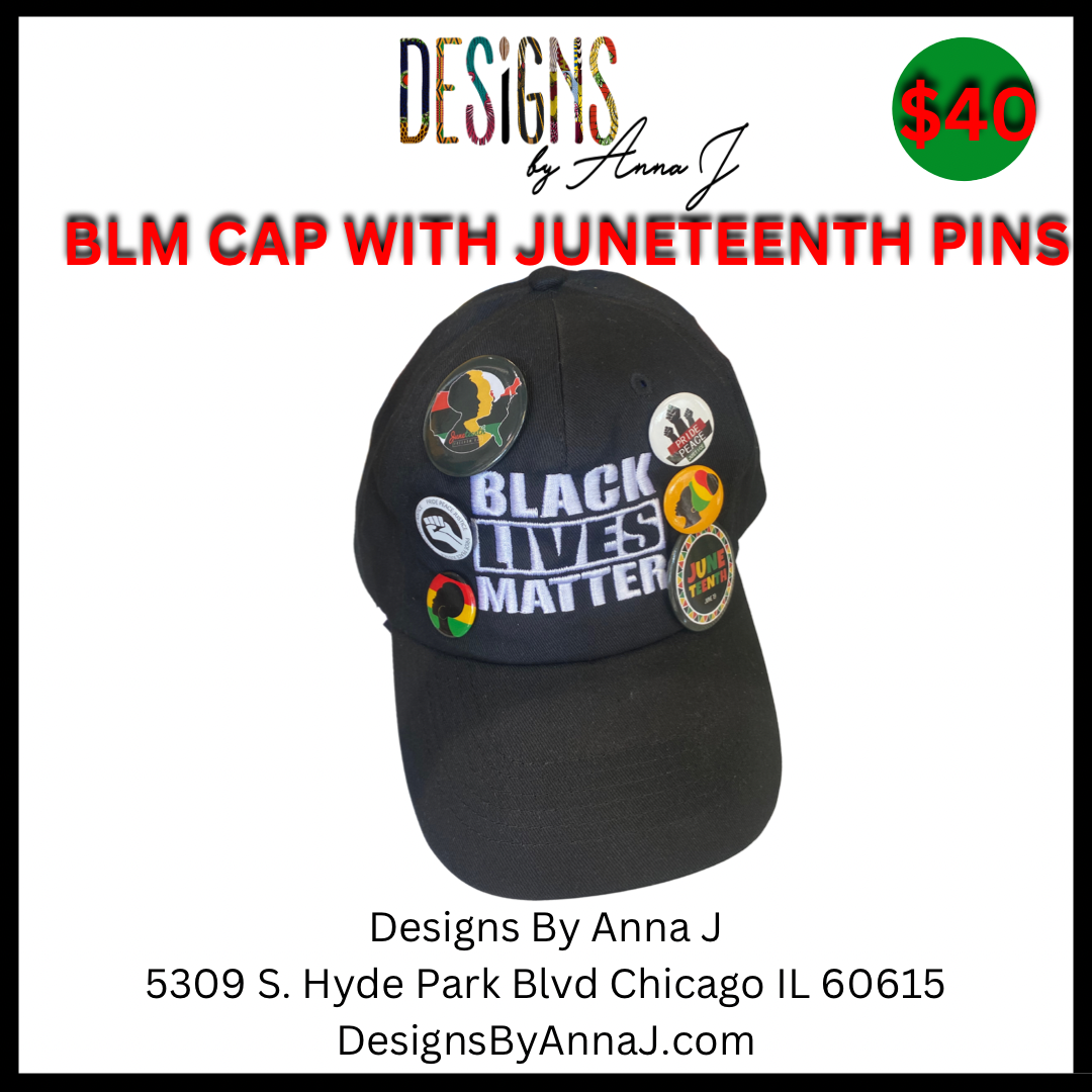 BLM JUNETEENTH PIN CAP