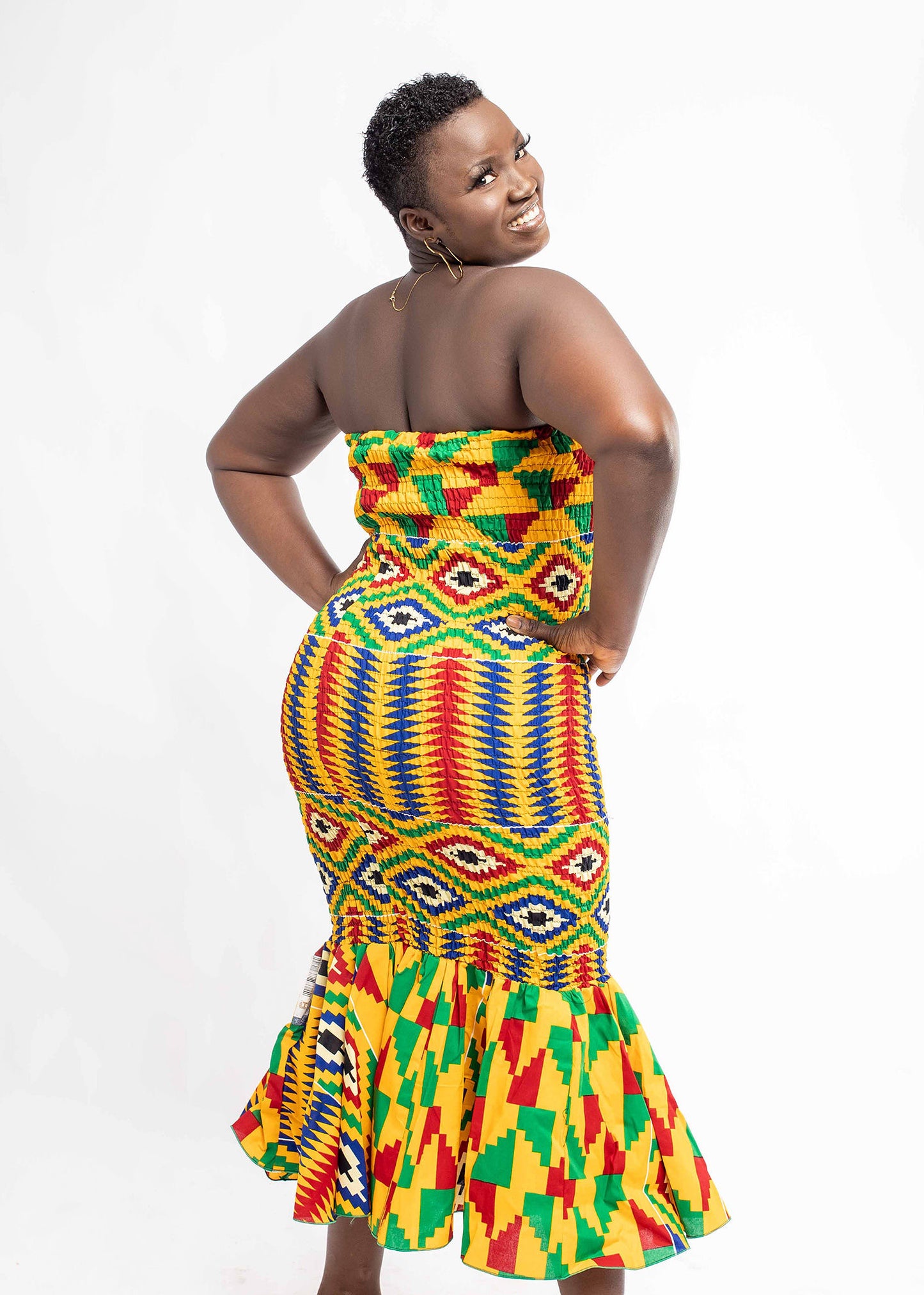 Elastic Tube Dress Short