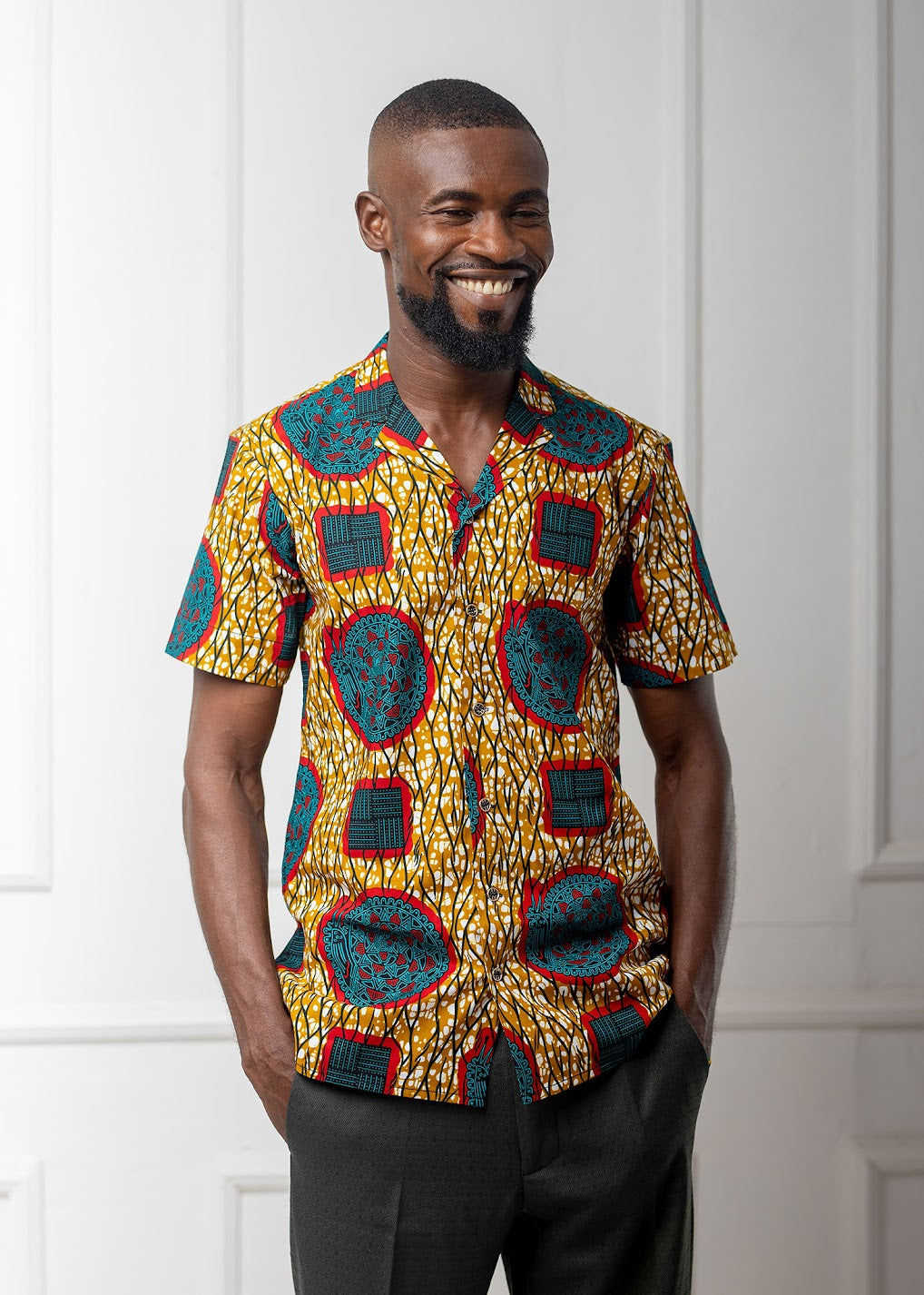 Short Sleeve Button Down Lapel Top