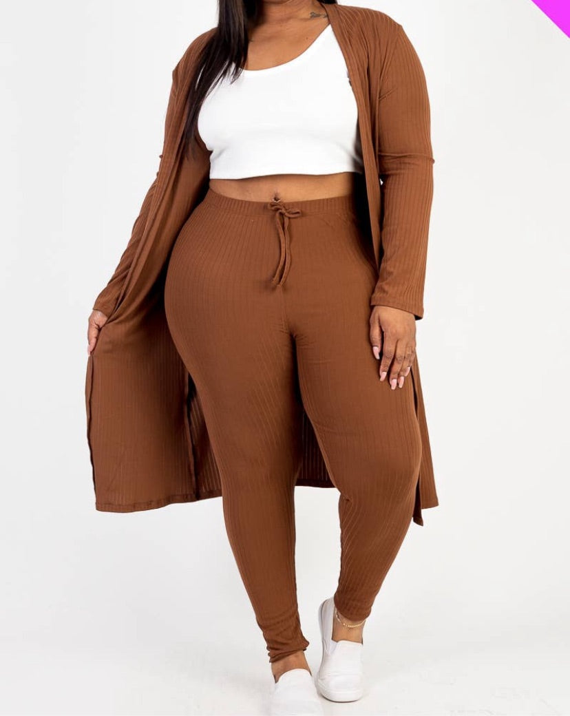 2 Piece Jacket Legging Set Plus