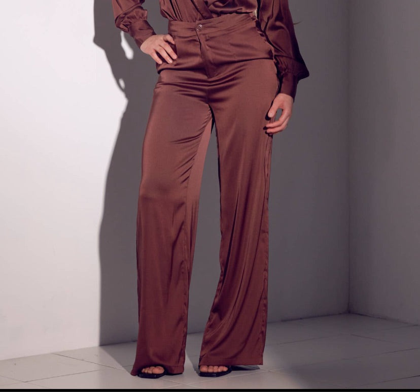 Satin Cocoa Pants
