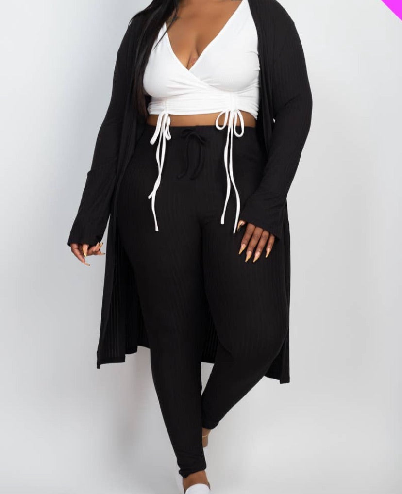 2 Piece Jacket Legging Set Plus