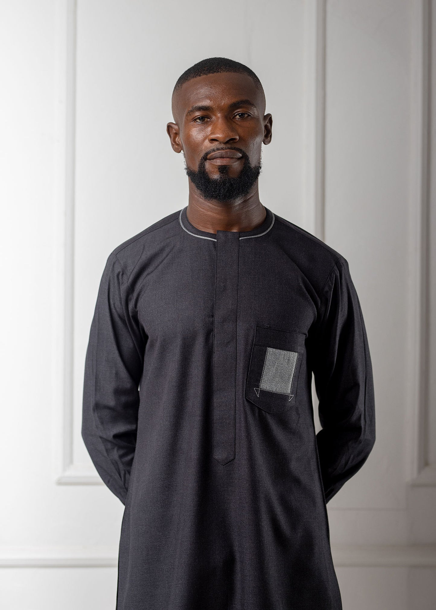 Grey 2 Piece Kaftan Set