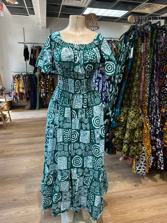 Flare Sleeve Long Dress