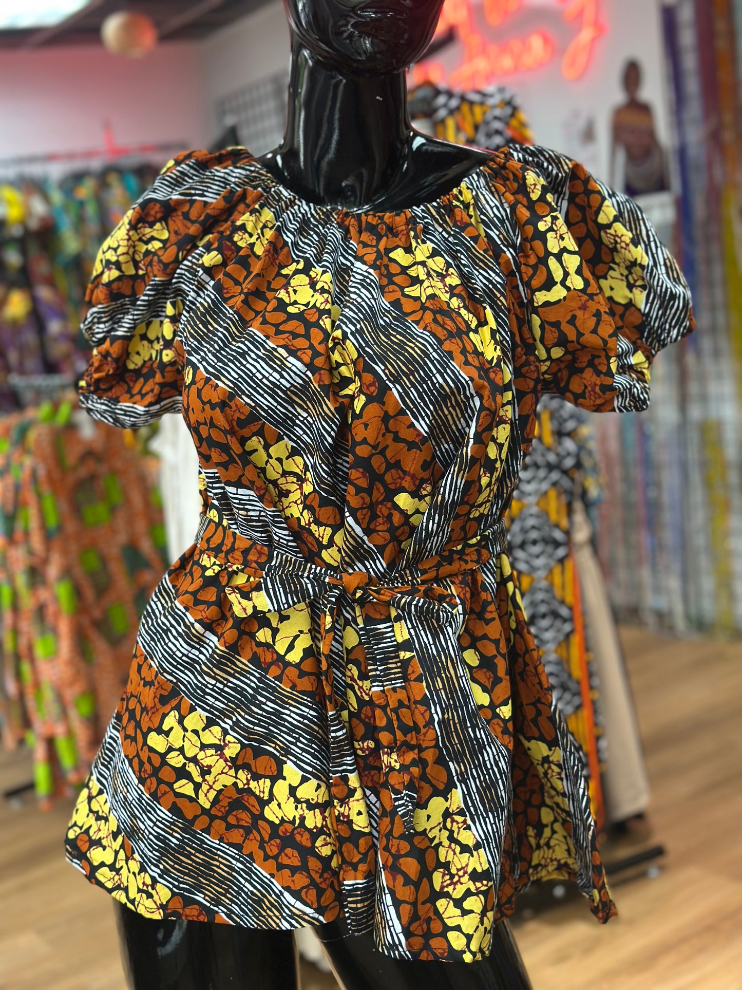 Peplum Women Top With Belt