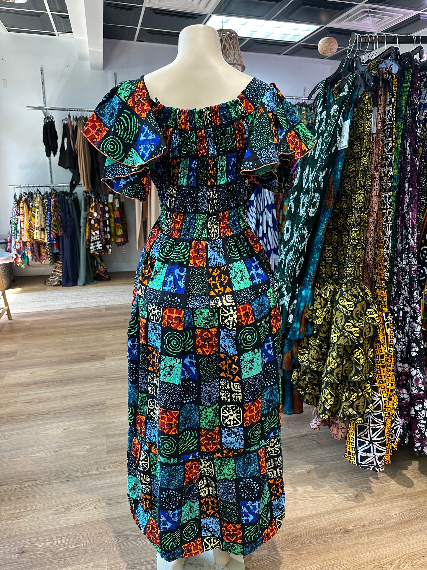 Flare Sleeve Long Dress