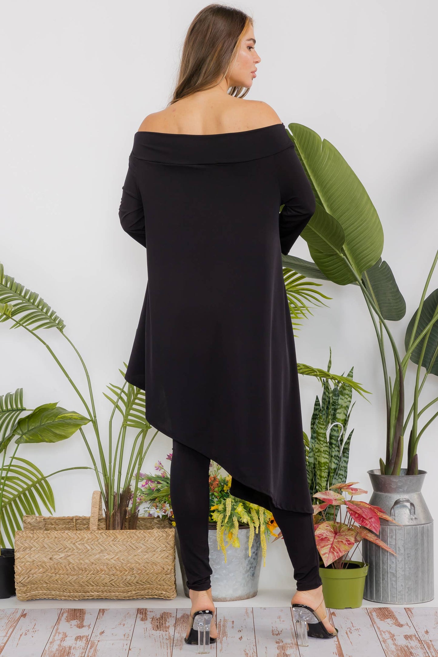 Cowl Neck Top & Leggings 2 Piece Set