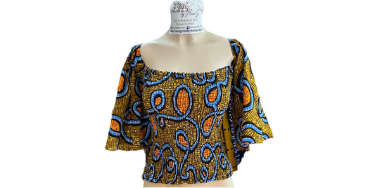 Elastic Long Sleeve Flare Top