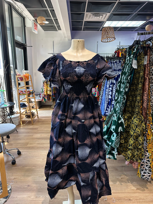 Flare Sleeve Long Dress