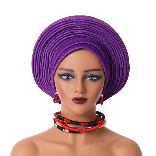 Purple Pre-tied Gele