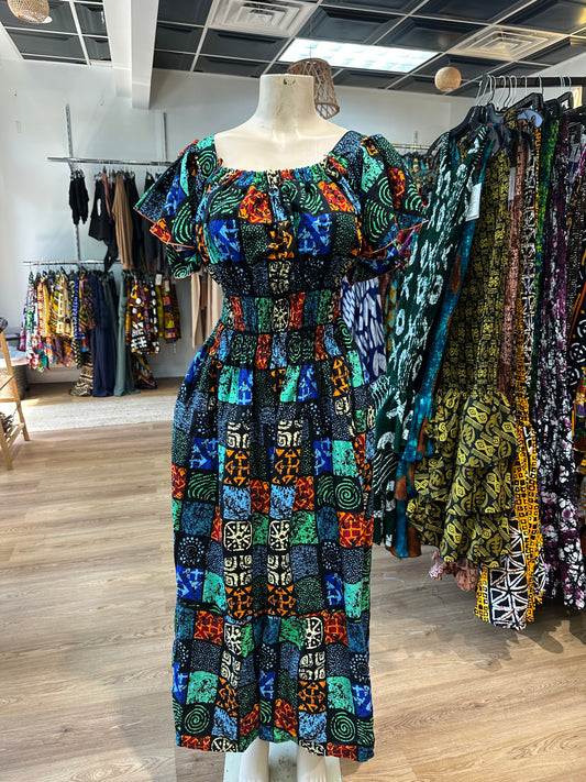 Flare Sleeve Long Dress