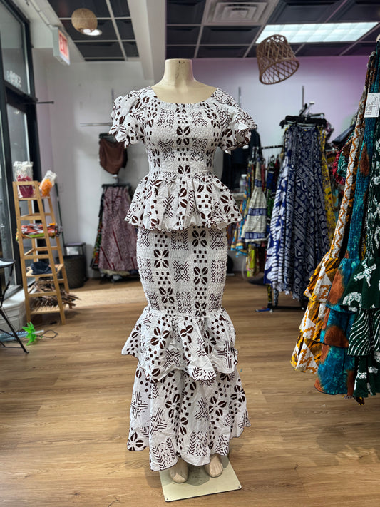 Mermaid skirt / Dress ONLY white brown