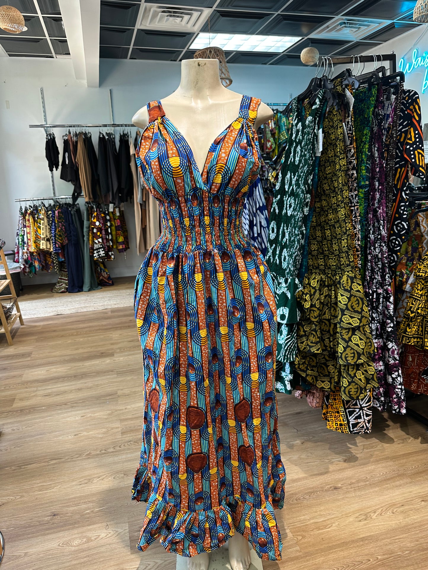 Halter backless dress
