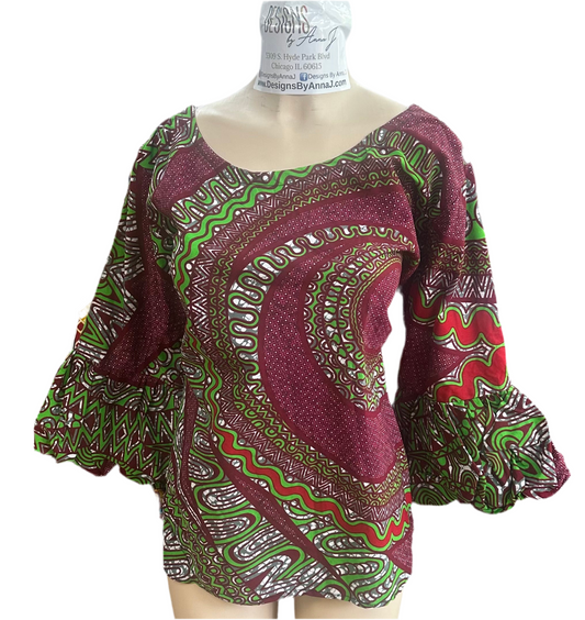Long Puff Sleeve Top
