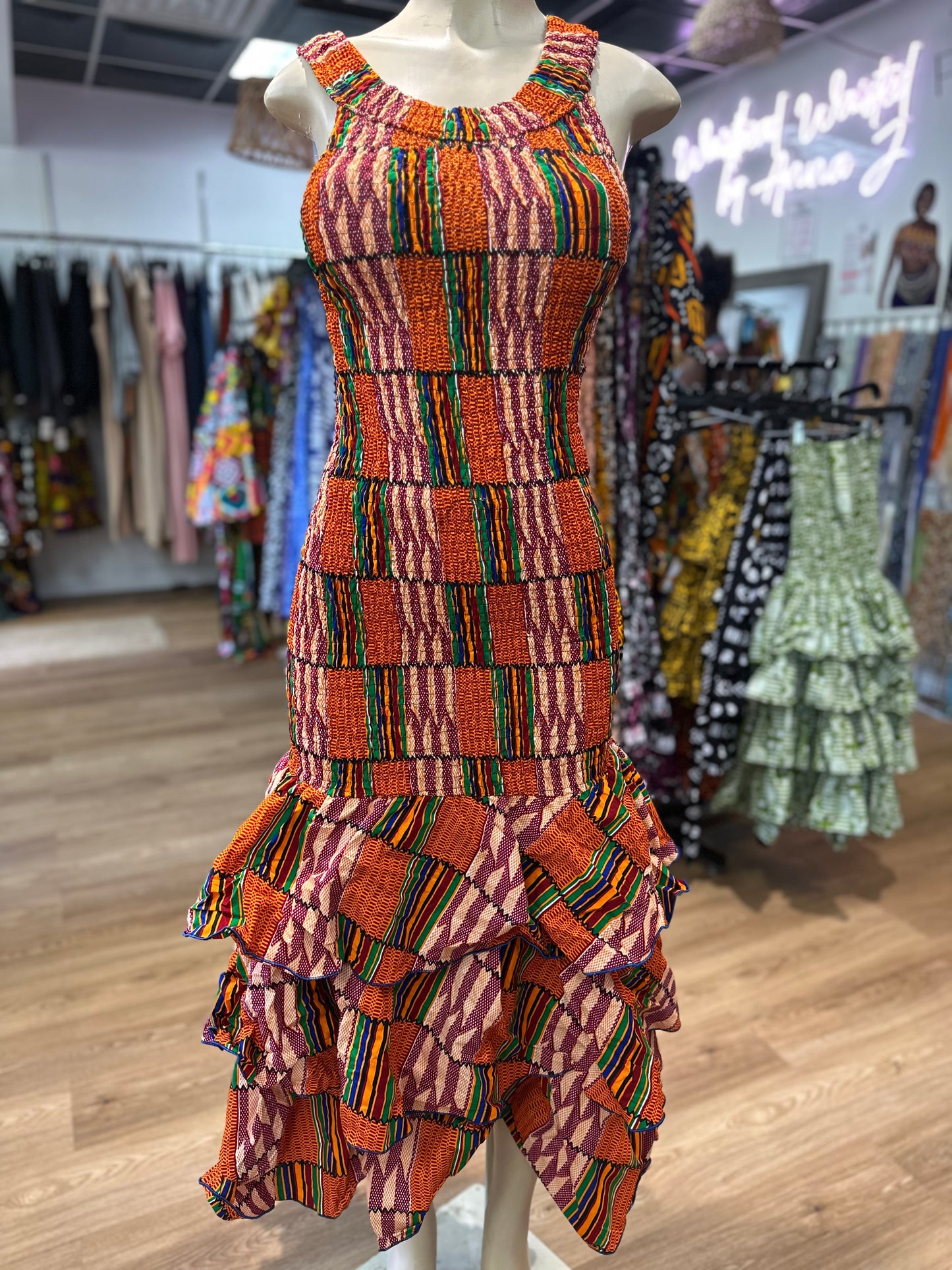 Thin Strap Mermaid kente
