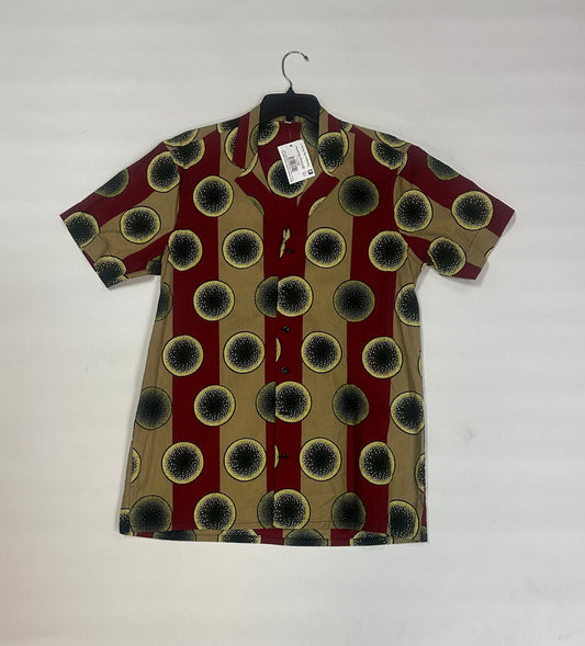 Short Sleeve Button Down Lapel Top