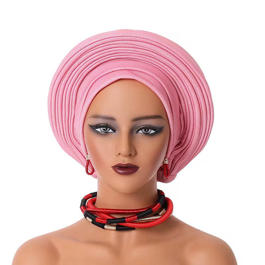 Light Pink Pre-tied Gele