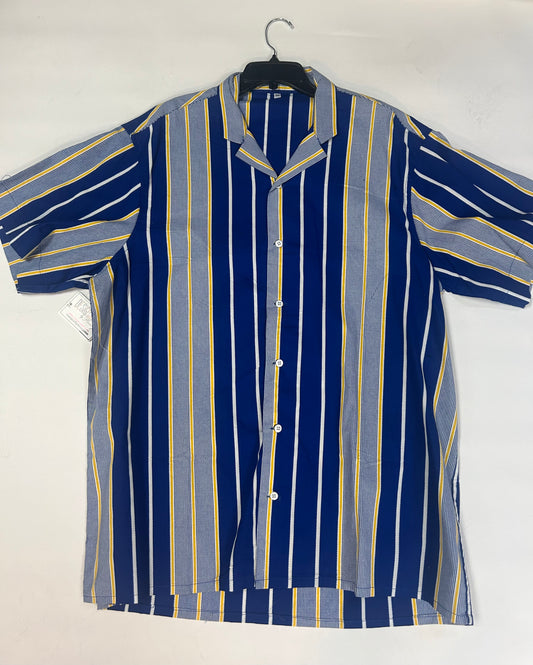 Short Sleeve Button Down Lapel Top