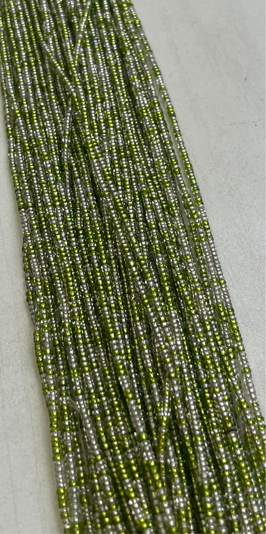 Green and clear Thin Waistbeads