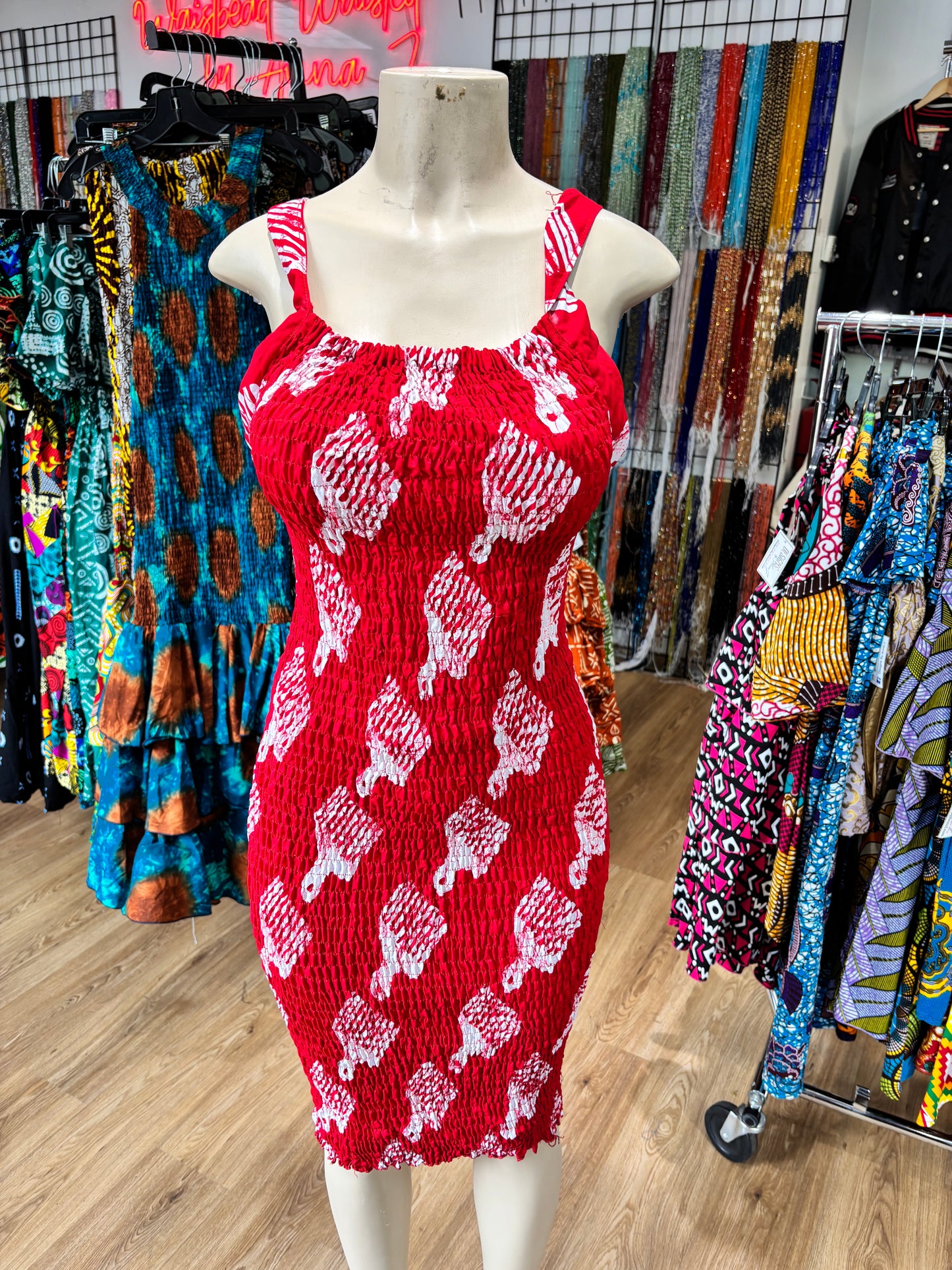 Thin strap tube dress
