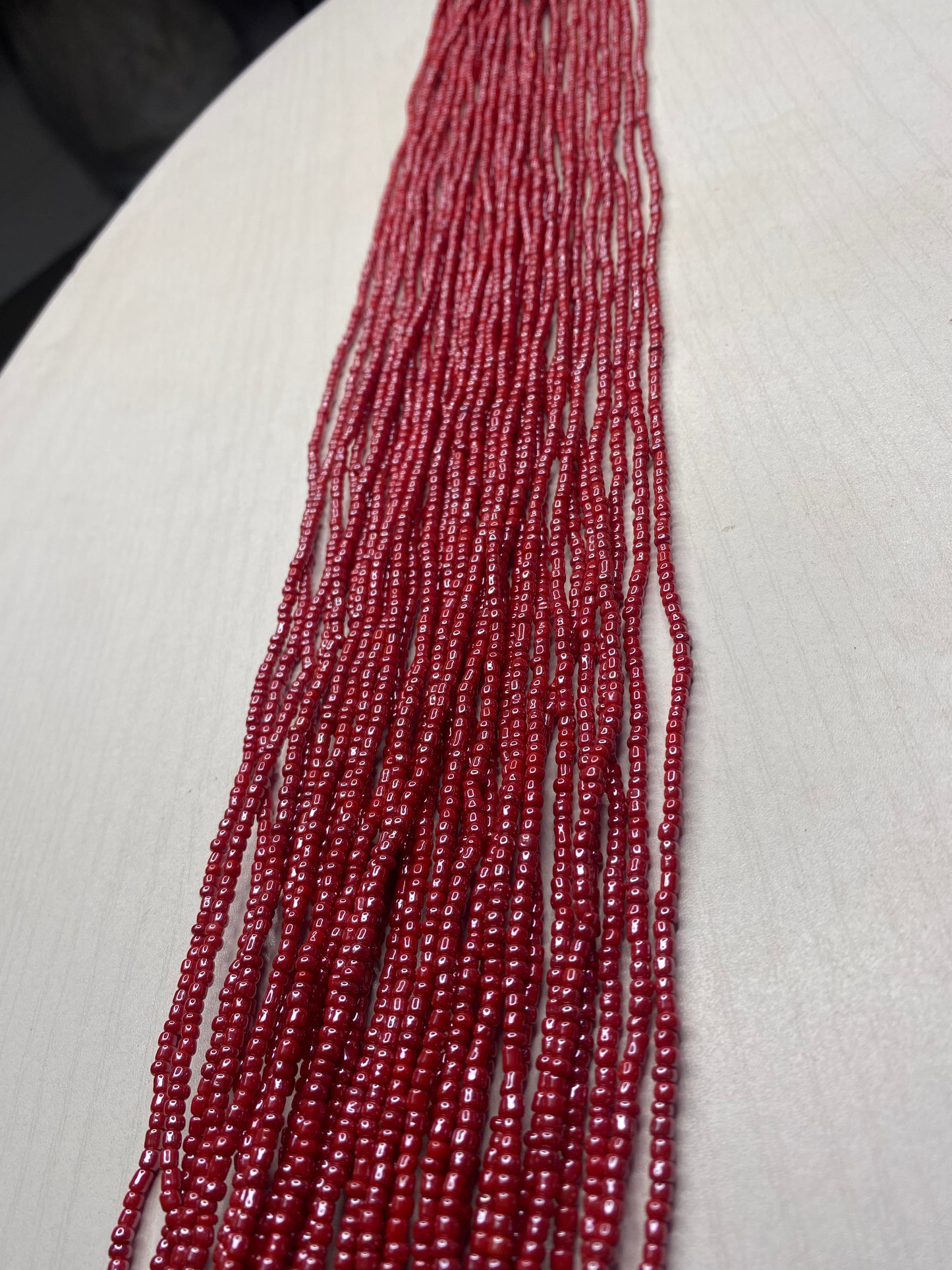 Deep Red Thin Waistbead