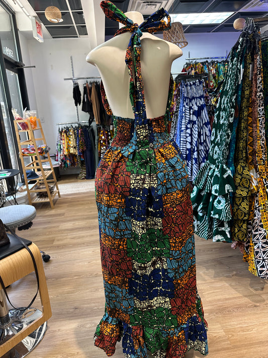 Sunshine backless rainbow dress