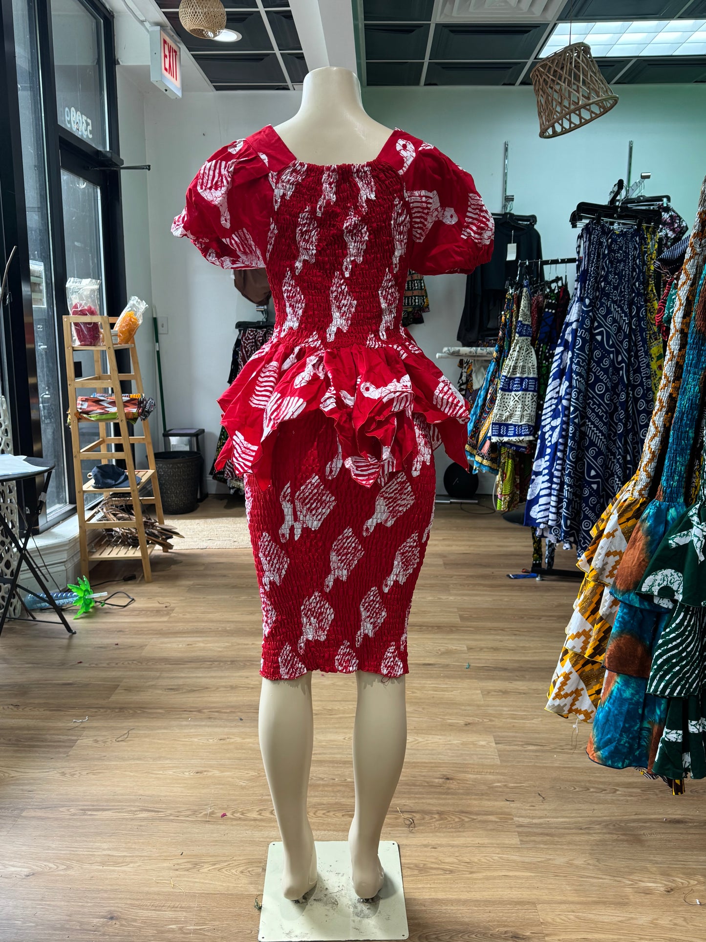 Short Mermaid Skirt ONLY red white