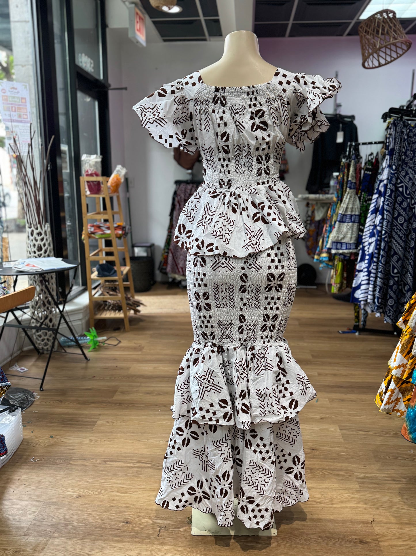 Mermaid skirt / Dress ONLY white brown