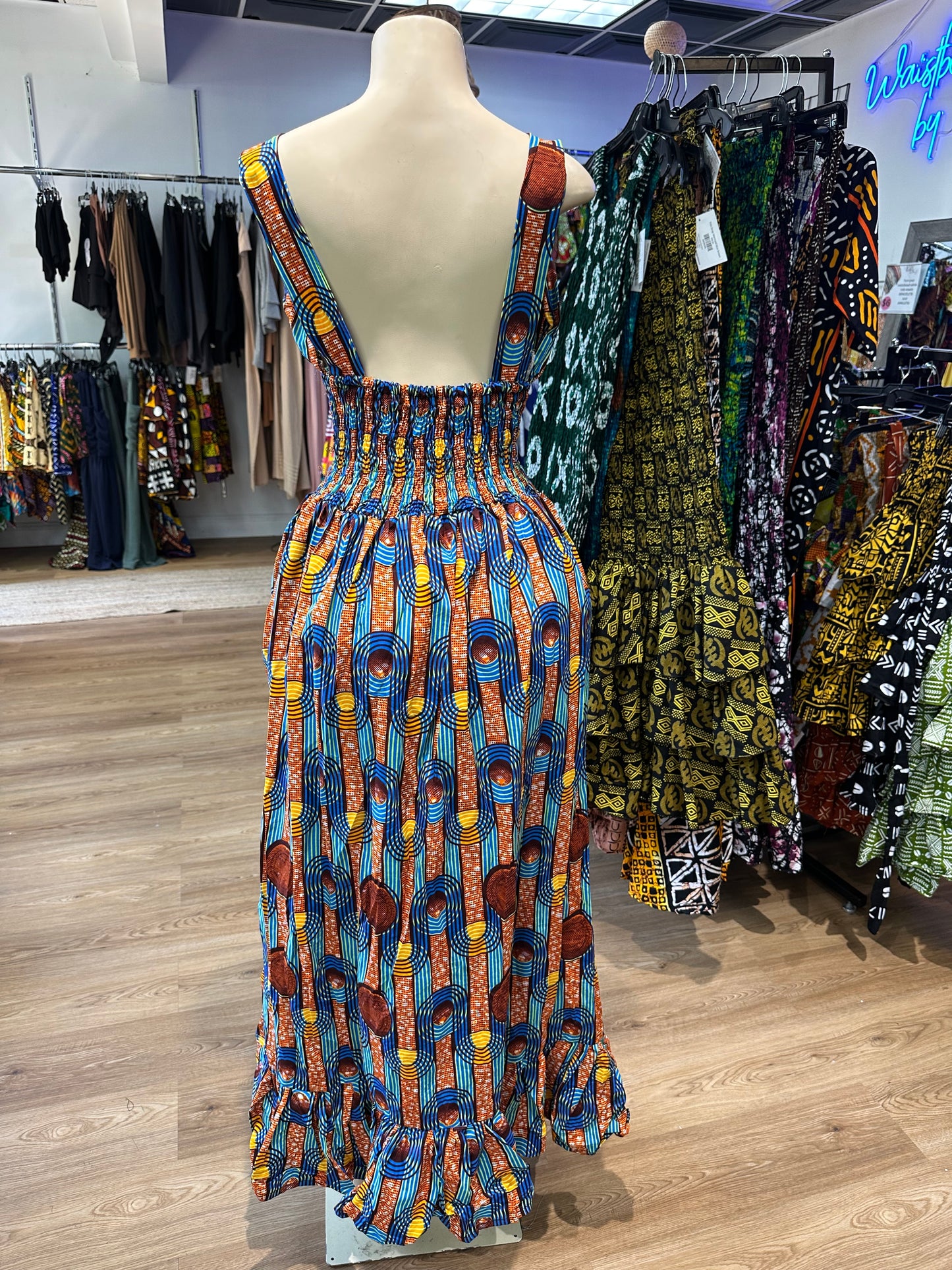 Halter backless dress