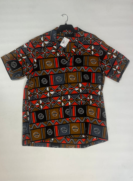 Short Sleeve Button Down Lapel Top