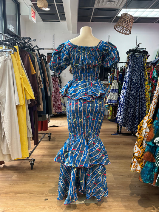 Mermaid skirt / Dress ONLY blue kente