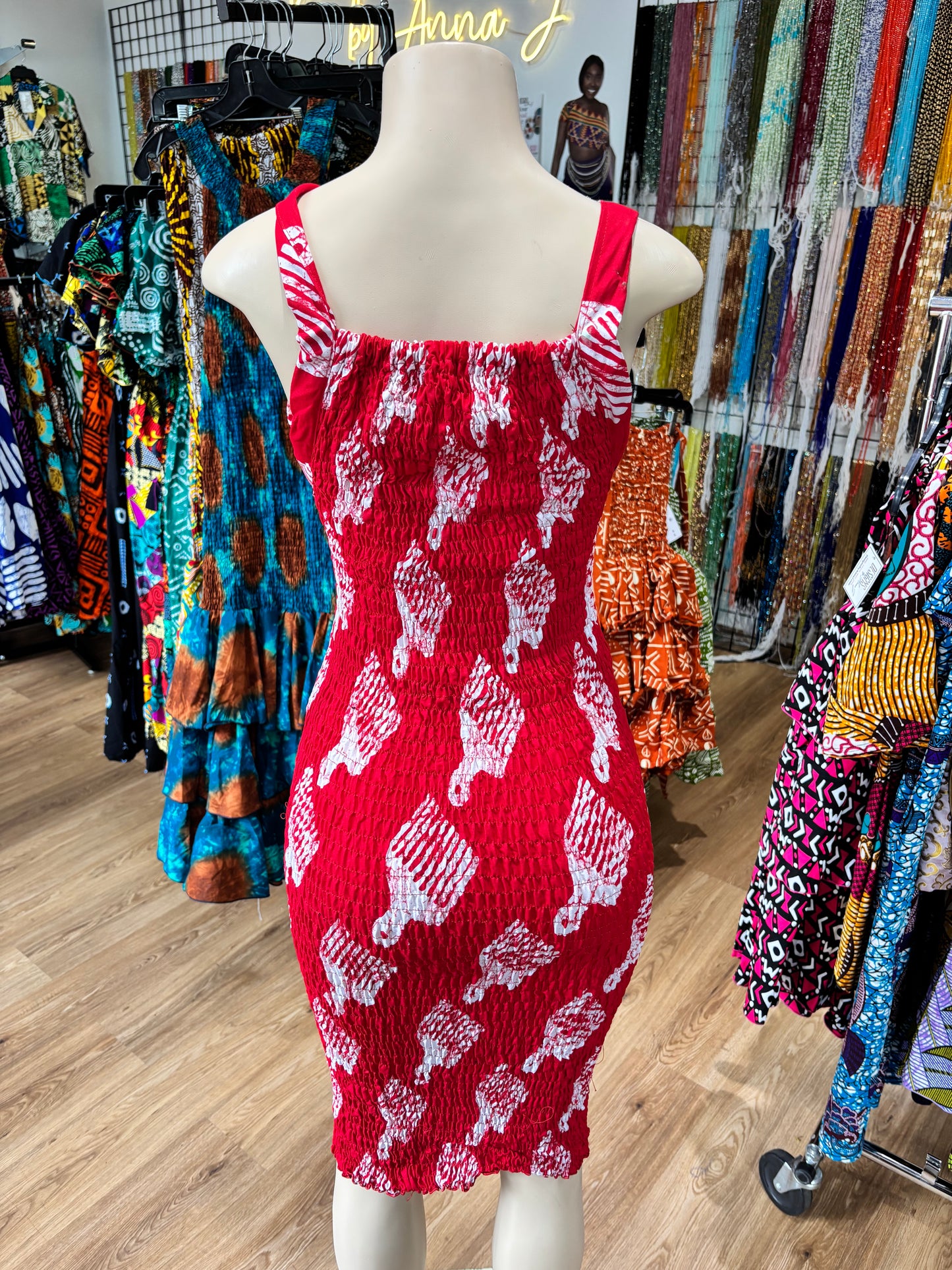 Thin strap tube dress