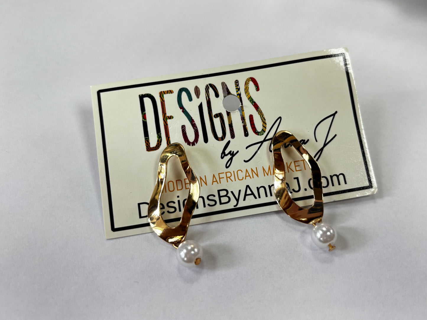 Gold With Pearl Earrings