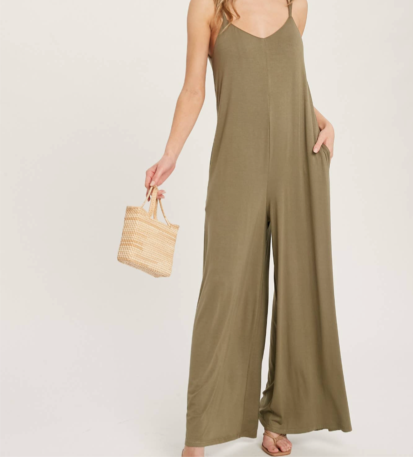 Strait Wide Leg Romper