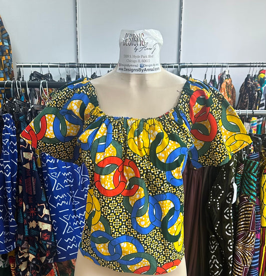 Round Neck Flow Sleeve Women Top