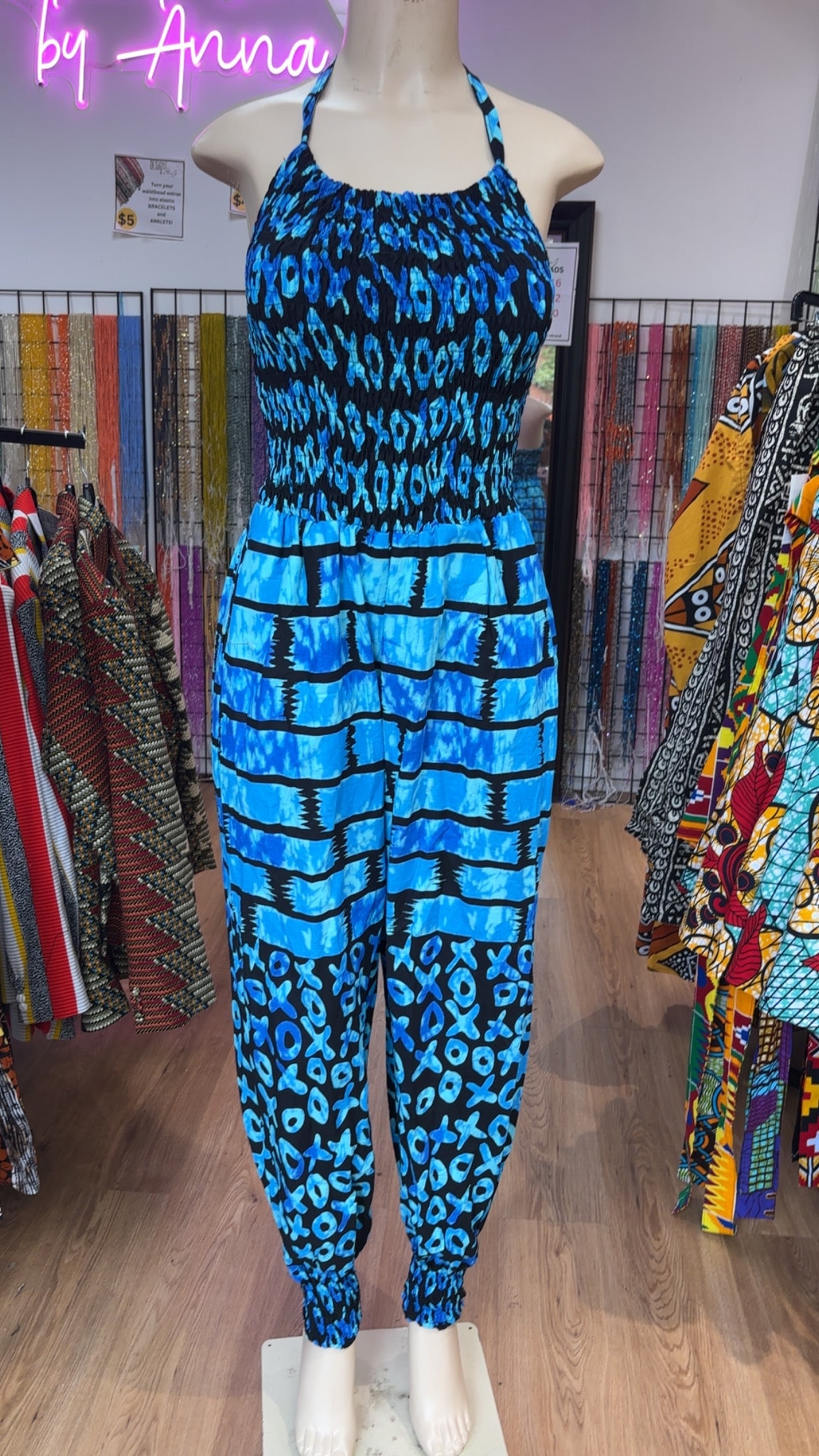 Elastic Halter Romper