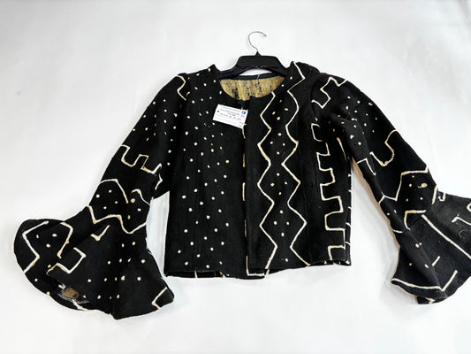 Flare Sleeve Mudcloth Jacket